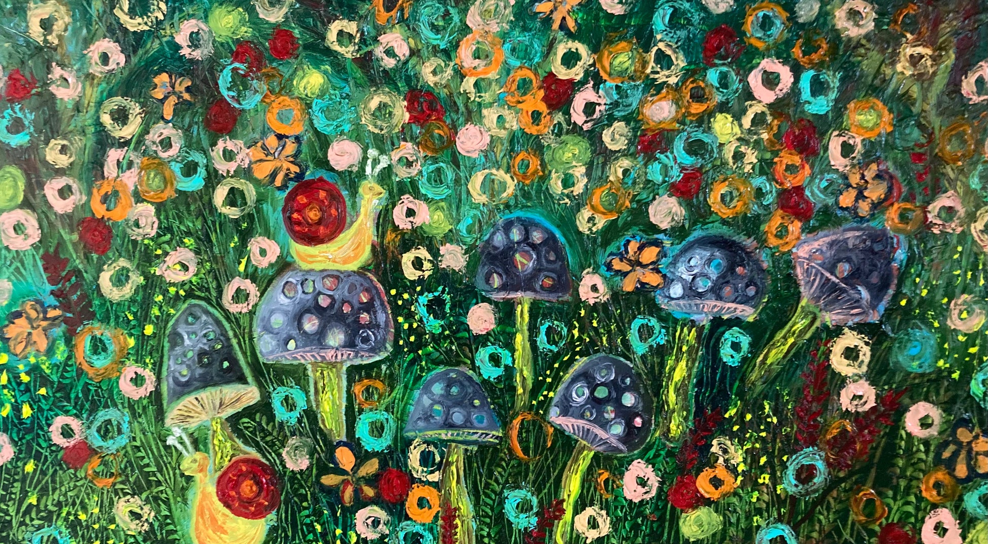 Mushrooms and snails
